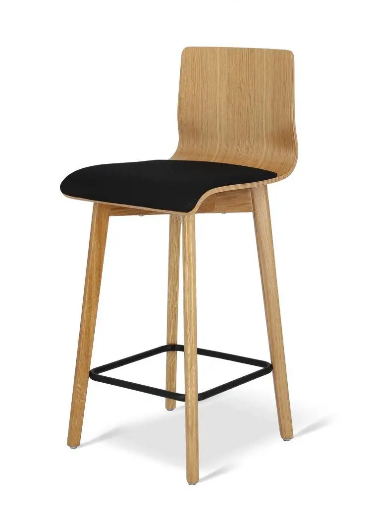 Natural Soft Oak 65 cm - Hoker dębowy tapicerowany 65 cm do wyspy kuchennej